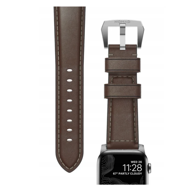 NOMAD Traditional Band skórzany pasek Apple Watch 46mm/49mm skóra Horween (45mm)/6/SE/5/4 (44mm)/3/2/1 (42mm)