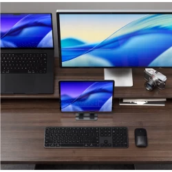 SATECHI Klawiatura Bezprzewodowa Slim EX3 Bluetooth 2.4 GHz USB-C Win Mac (space black)