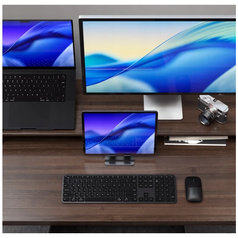 Satechi Slim EX3 - klawiatura Bluetooth do trzech urządzeń z przełącznikiem trybu Mac/Windows (space black)