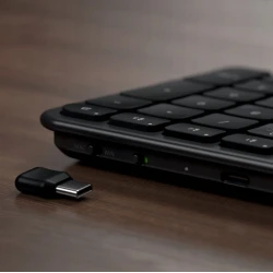 SATECHI Klawiatura Bezprzewodowa Slim EX3 Bluetooth 2.4 GHz USB-C Win Mac (space black)