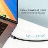 Satechi USB4 V2 Pro Cable kabel USB-C, PD 240W, 120/80 Gbps, 8K / 4K 1,2 m (space gray)