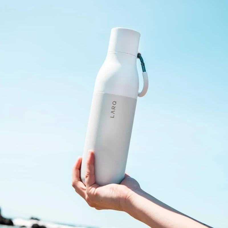 LARQ Bottle Flip Top - butelka termiczna ze słomką, wysuwany ustnik 500ml (granite white)