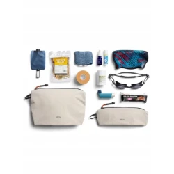 Bellroy Lite Pouch Duo zestaw dwóch organizerów kosmetyczek podróżnych (18 cm x 27 cm x 1,5 cm oraz 8 cm x 23 cm x 6 cm) (ash)