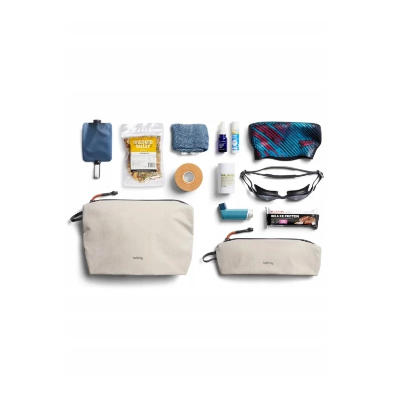 Bellroy Lite Pouch Duo - zestaw dwóch organizerów podróżnych (18 cm x 27 cm x 1,5 cm oraz 8 cm x 23 cm x 6 cm) (ash)