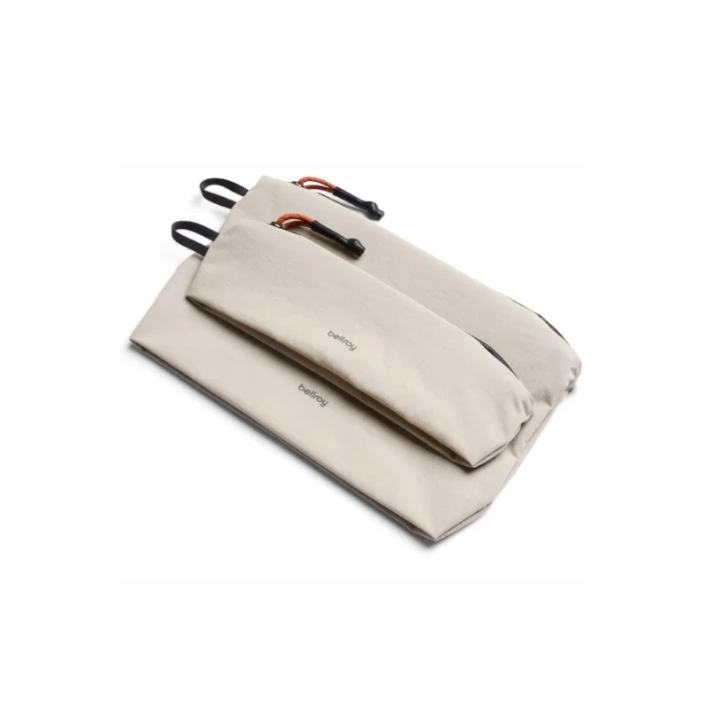 Bellroy Lite Pouch Duo - zestaw dwóch organizerów podróżnych (18 cm x 27 cm x 1,5 cm oraz 8 cm x 23 cm x 6 cm) (ash)