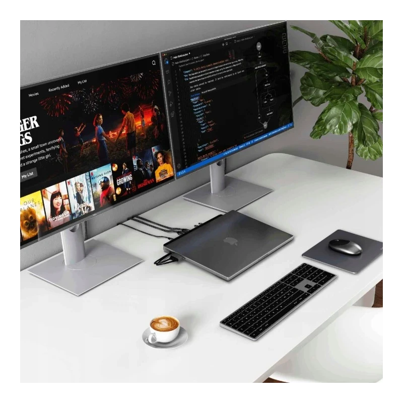 Satechi stacja dokująca do MacBook z podwójnym USB-C PD 75W HDMI M.2 NVMe