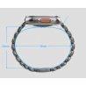 NOMAD elegancka mocna tytanowa bransoleta Apple Watch, Ultra, SE (black titanium, ultra orange FKM)