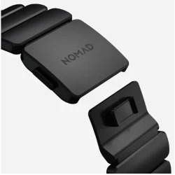NOMAD elegancka mocna tytanowa bransoleta Apple Watch, Ultra, SE (black titanium, black FKM)