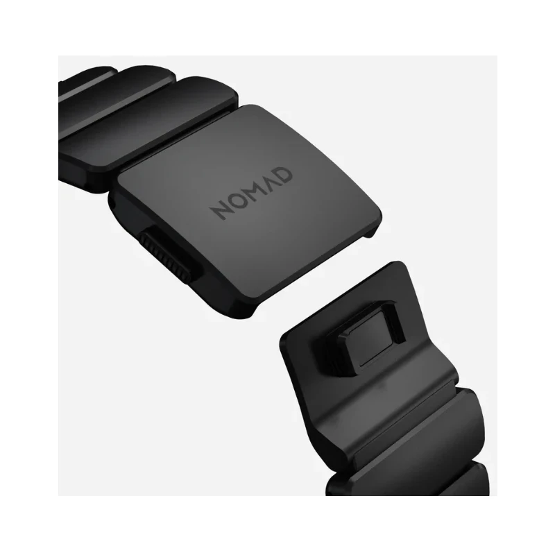 NOMAD Stratos Band - tytanowa bransoleta do Apple Watch 49mm z FKM (black titanium, black FKM)