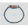 NOMAD elegancka mocna tytanowa bransoleta Apple Watch, Ultra, SE (black titanium, black FKM)
