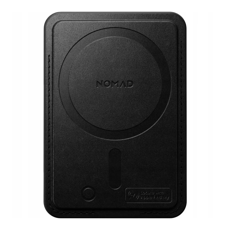 NOMAD Leather Mag Wallet - skórzany portfel kompatybilny z MagSafe oraz Apple Find My (black)