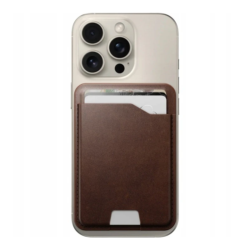NOMAD Leather Mag Wallet - skórzany portfel kompatybilny z MagSafe oraz Apple Find My (brown)