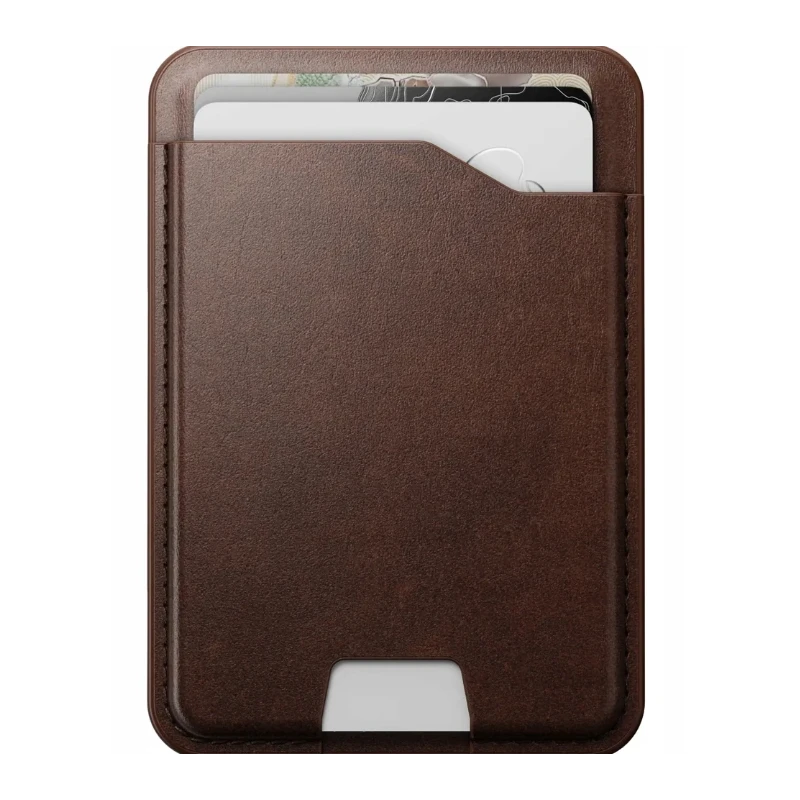 NOMAD Leather Mag Wallet - skórzany portfel kompatybilny z MagSafe oraz Apple Find My (brown)