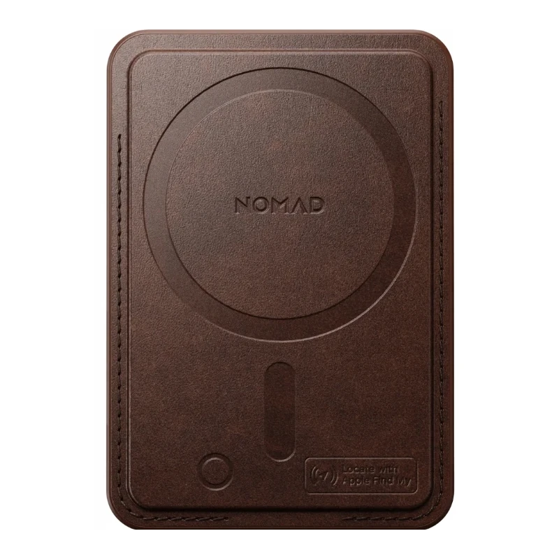 NOMAD Leather Mag Wallet - skórzany portfel kompatybilny z MagSafe oraz Apple Find My (brown)