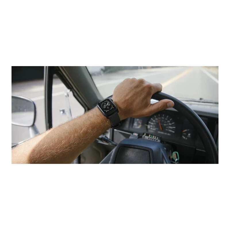 NOMAD Active Band Pro - wodoodporny skórzany pasek do Apple Watch 46mm/49mm (black active leather, black hardware)