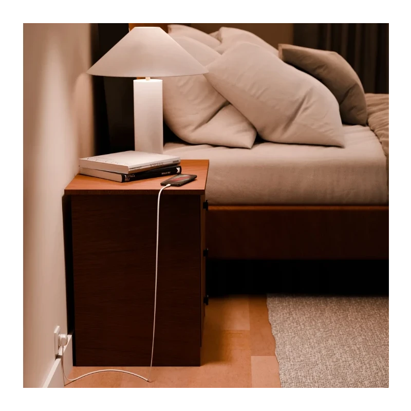 Twelve South PowerCord EU - ładowarka sieciowa 30W z kablem USB-C 3m (white/dune)