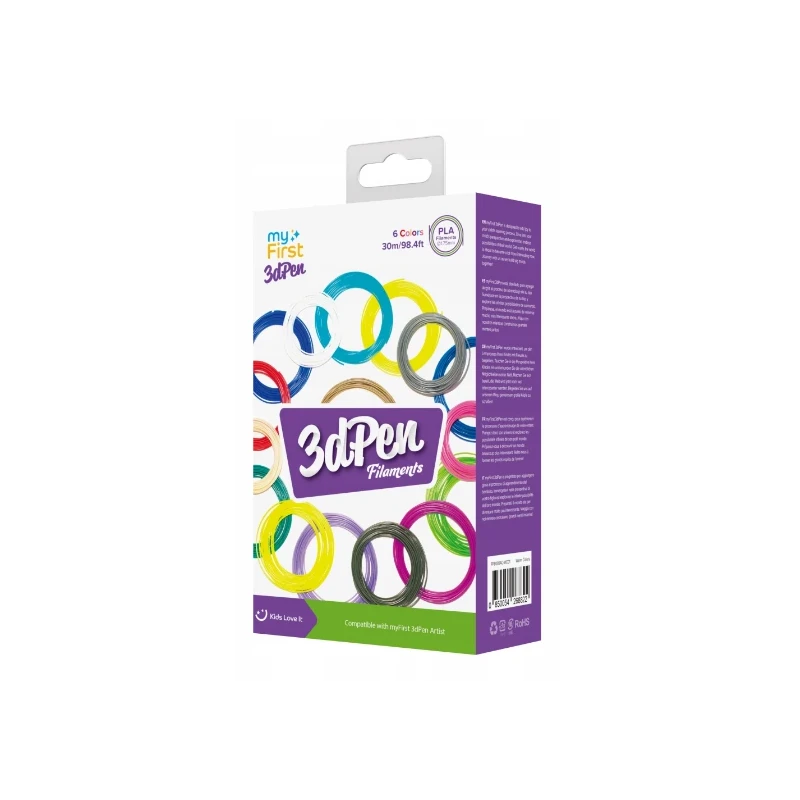 myFirst 3dPen Artist Filaments - wkłady do długopisu 3D, zestaw 5 kolorów (warm color)