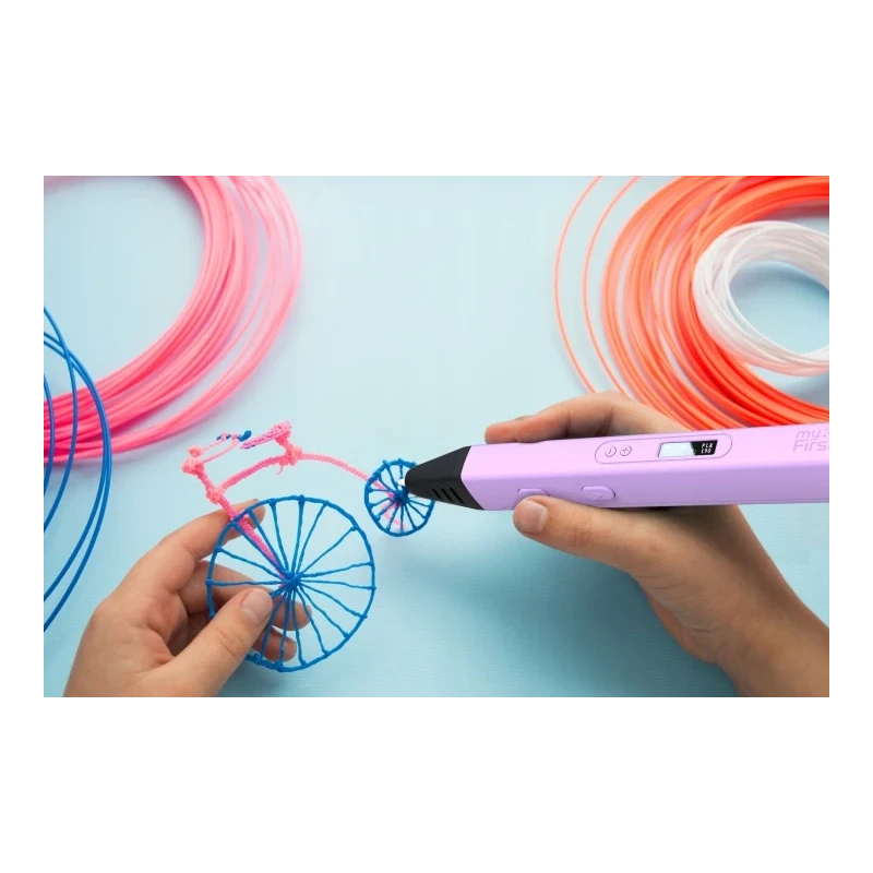 myFirst 3dPen Artist - długopis 3D, zawiera 6 kolorowych wkładów PLA (purple)
