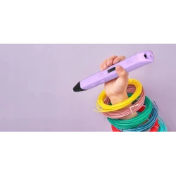 myFirst 3dPen Artist zaawansowany długopis 3D, Ekran OLED, PLA Wkłady 6x3m (purple)