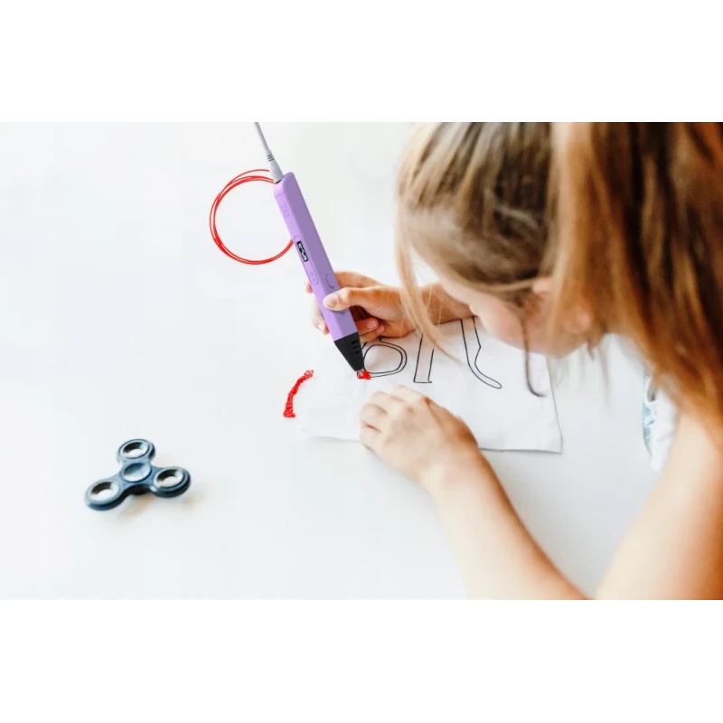 myFirst 3dPen Artist - długopis 3D, zawiera 6 kolorowych wkładów PLA (purple)