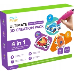 myFirst kreatywny zestaw długopis 3dPen Make, 3 ruchome modele i wkłady