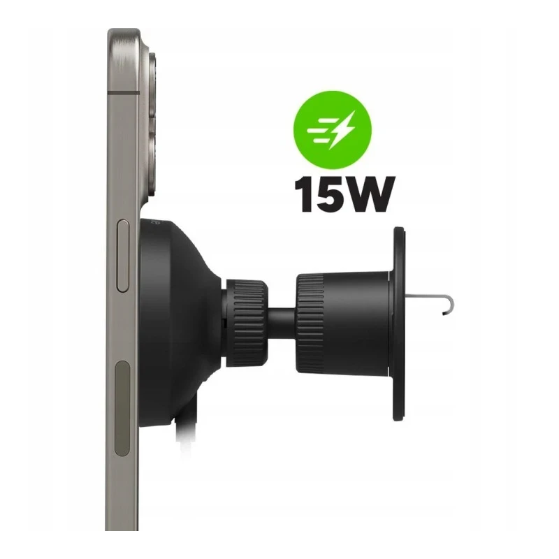 Mophie Snap+ Wireless Vent Mount - magnetyczny uchwyt samochodowy na kratkę nawiewu z bezprzewodowym ładowaniem 15W, wspierający