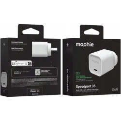 Mophie ROC GaN - ładowarka sieciowa, 1x USB-C, 35W (white)