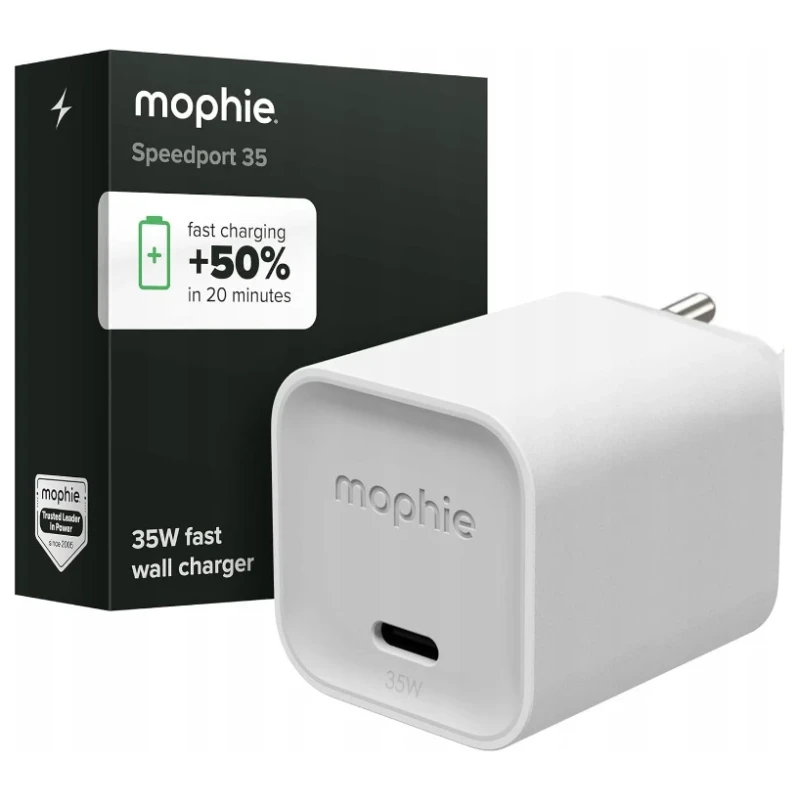Mophie ROC GaN - ładowarka sieciowa, 1x USB-C, 35W (white)