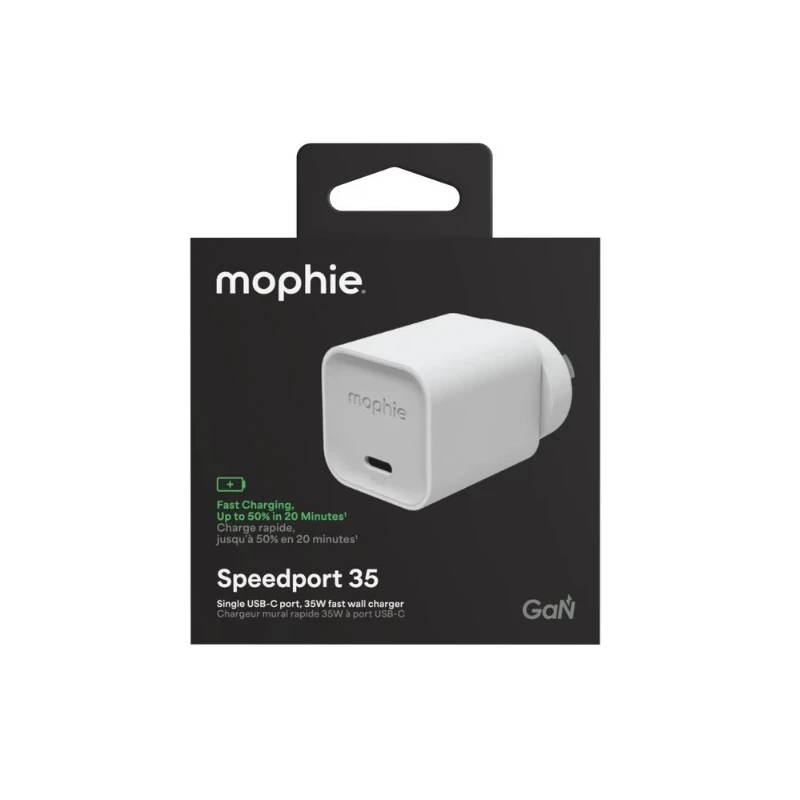 Mophie ROC GaN - ładowarka sieciowa, 1x USB-C, 35W (white)