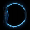 NOMAD elegancka mocna tytanowa bransoleta Apple Watch, Ultra, SE (black titanium, icy blue glow FKM)