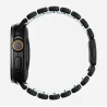 NOMAD elegancka mocna tytanowa bransoleta Apple Watch, Ultra, SE (black titanium, icy blue glow FKM)