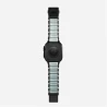 NOMAD elegancka mocna tytanowa bransoleta Apple Watch, Ultra, SE (black titanium, icy blue glow FKM)