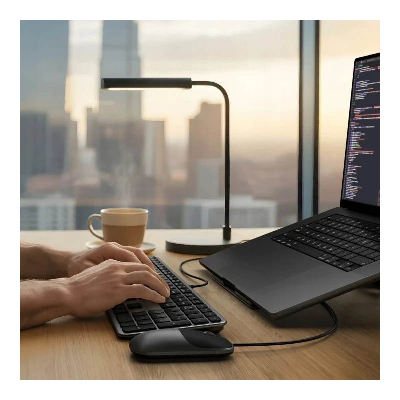 Satechi Slim LX3 Wired klawiatura USB-C/USB-A z układem numerycznym Mac/Win (space black)