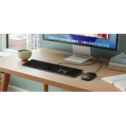 Satechi Slim LX3 Wired klawiatura USB-C/USB-A z układem numerycznym Mac/Win (space black)