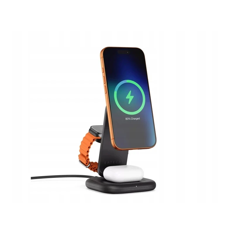Satechi 3w1 Qi2 25W Charging Stand składana ładowarka bezprzewodowa Qi2