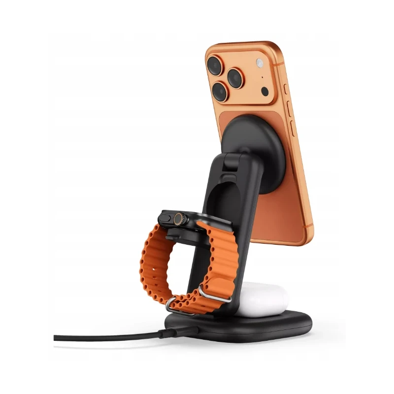 Satechi 3w1 Qi2 25W Charging Stand składana ładowarka bezprzewodowa Qi2