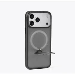 TORRAS Ostand Spin mocne stylowe etui iPhone 17 ProMax MagSafe podstawka360 (black)