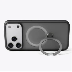 TORRAS Ostand Spin mocne stylowe etui iPhone 17 ProMax MagSafe podstawka360 (black)