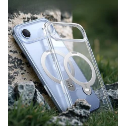 TORRAS Ostand Spin mocne stylowe etui iPhone 17 Air MagSafe podstawka 360° (clear)