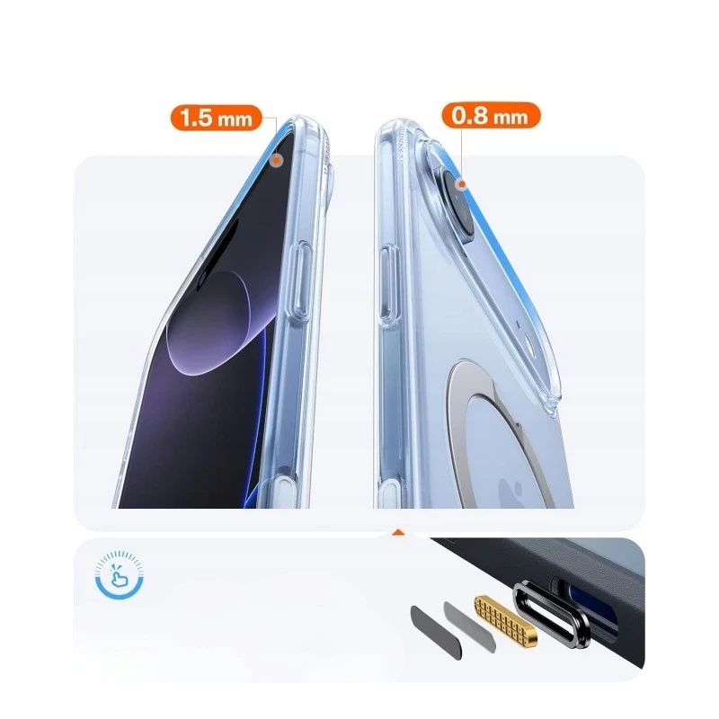 TORRAS Ostand Spin - etui do iPhone Air kompatybilne z MagSafe (clear)