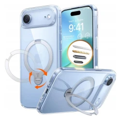 TORRAS Ostand Spin mocne stylowe etui iPhone 17 Air MagSafe podstawka 360° (clear)