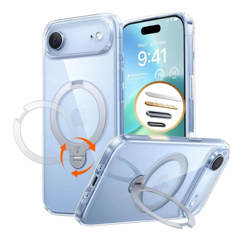 TORRAS Ostand Spin - etui do iPhone Air kompatybilne z MagSafe (clear)