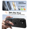 TORRAS Ostand Spin mocne stylowe etui iPhone 17 MagSafe podstawka 360° (black)