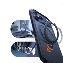 TORRAS Ostand Spin mocne stylowe etui iPhone 17 ProMax MagSafe podstawka360 (midnight blue)