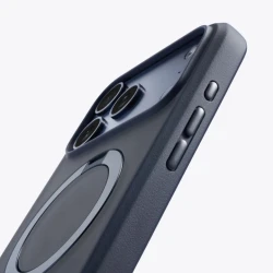 TORRAS Ostand Spin mocne stylowe etui iPhone 17 Pro MagSafe podstawka 360° (midnight blue)