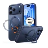 TORRAS Ostand Spin mocne stylowe etui iPhone 17 Pro MagSafe podstawka 360° (midnight blue)