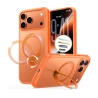 TORRAS Ostand Spin mocne stylowe etui iPhone 17 Pro MagSafe podstawka 360° (energy orange)