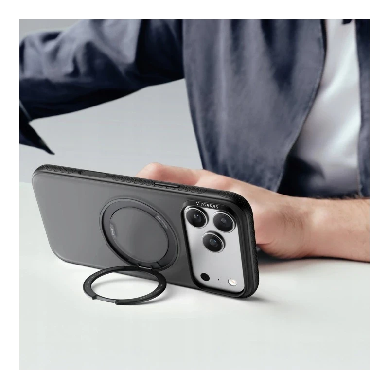 TORRAS Ostand R Fitness - etui do iPhone 17 Pro Max kompatybilne z MagSafe (black)