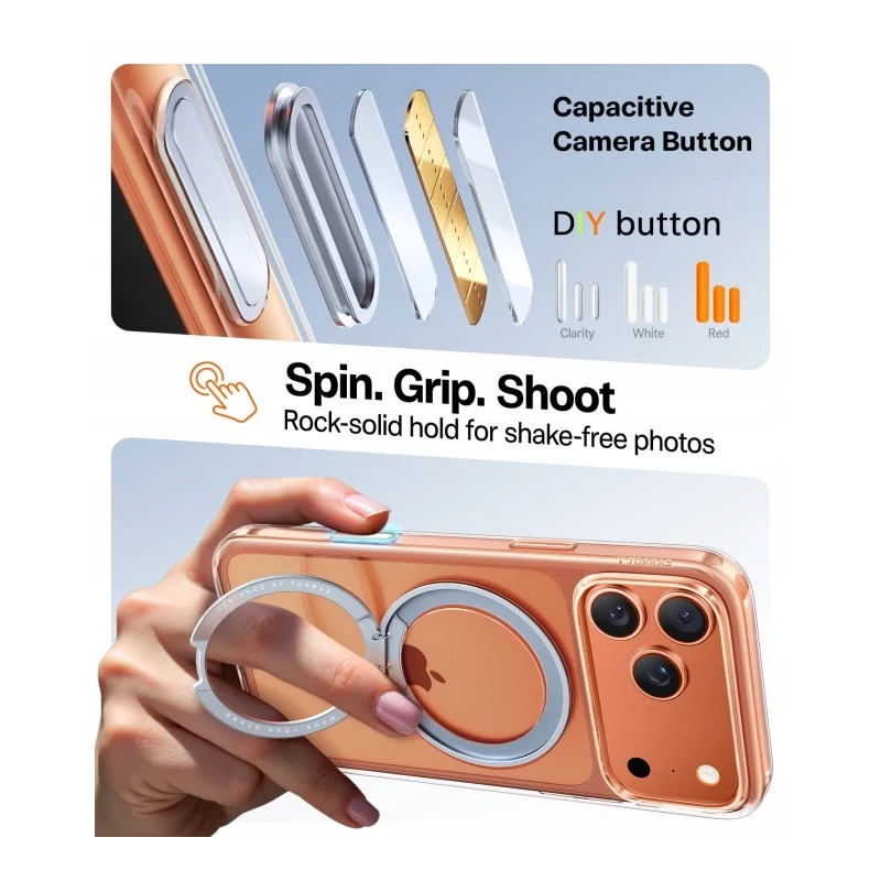 TORRAS Ostand Pro - etui do iPhone 17 Pro Max kompatybilne z MagSafe (clear)