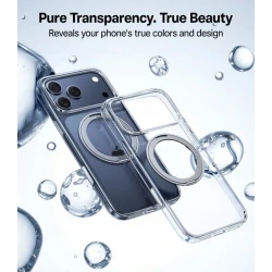 TORRAS Ostand Pro mocne etui nowoczesne iPhone 17 Pro MagSafe podstawka (clear)